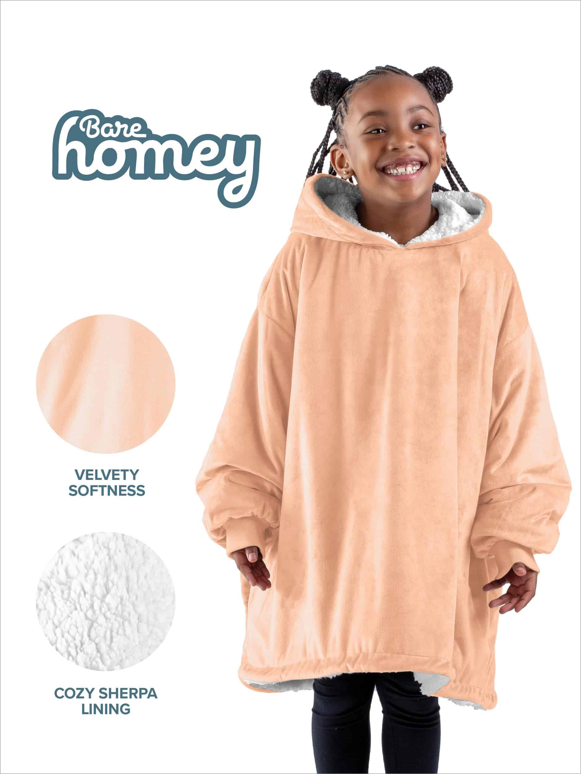 Manta Wearable con Capucha de Sherpa de Bare Home - Manta - Imagen 3