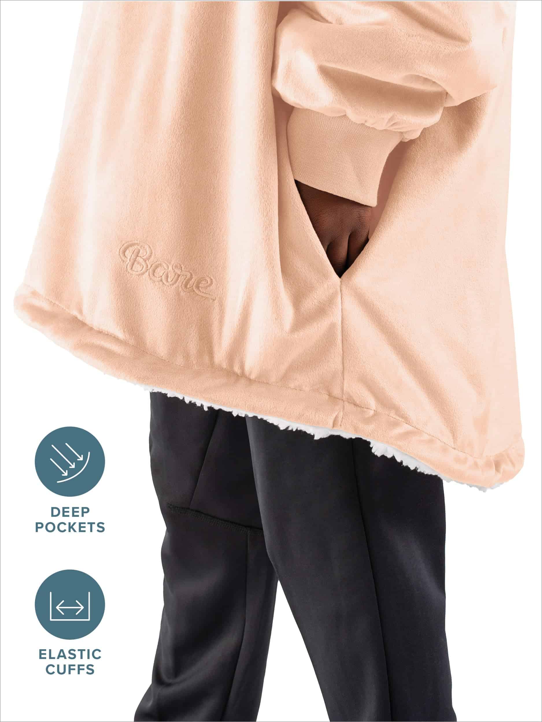 Manta Wearable con Capucha de Sherpa de Bare Home - Manta - Imagen 6