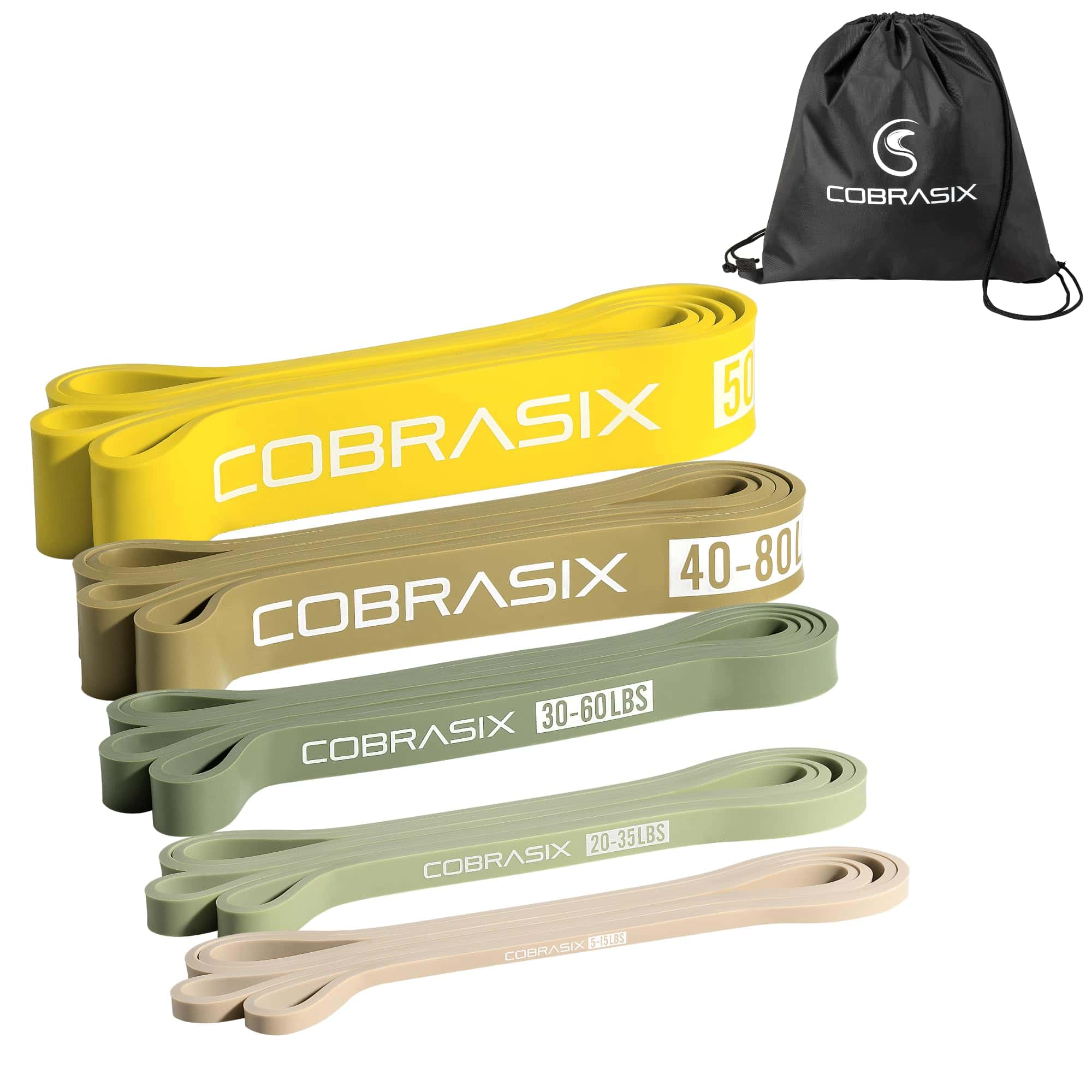 Bandas de Resistencia COBRASIX para Hombres -5 Piezas]