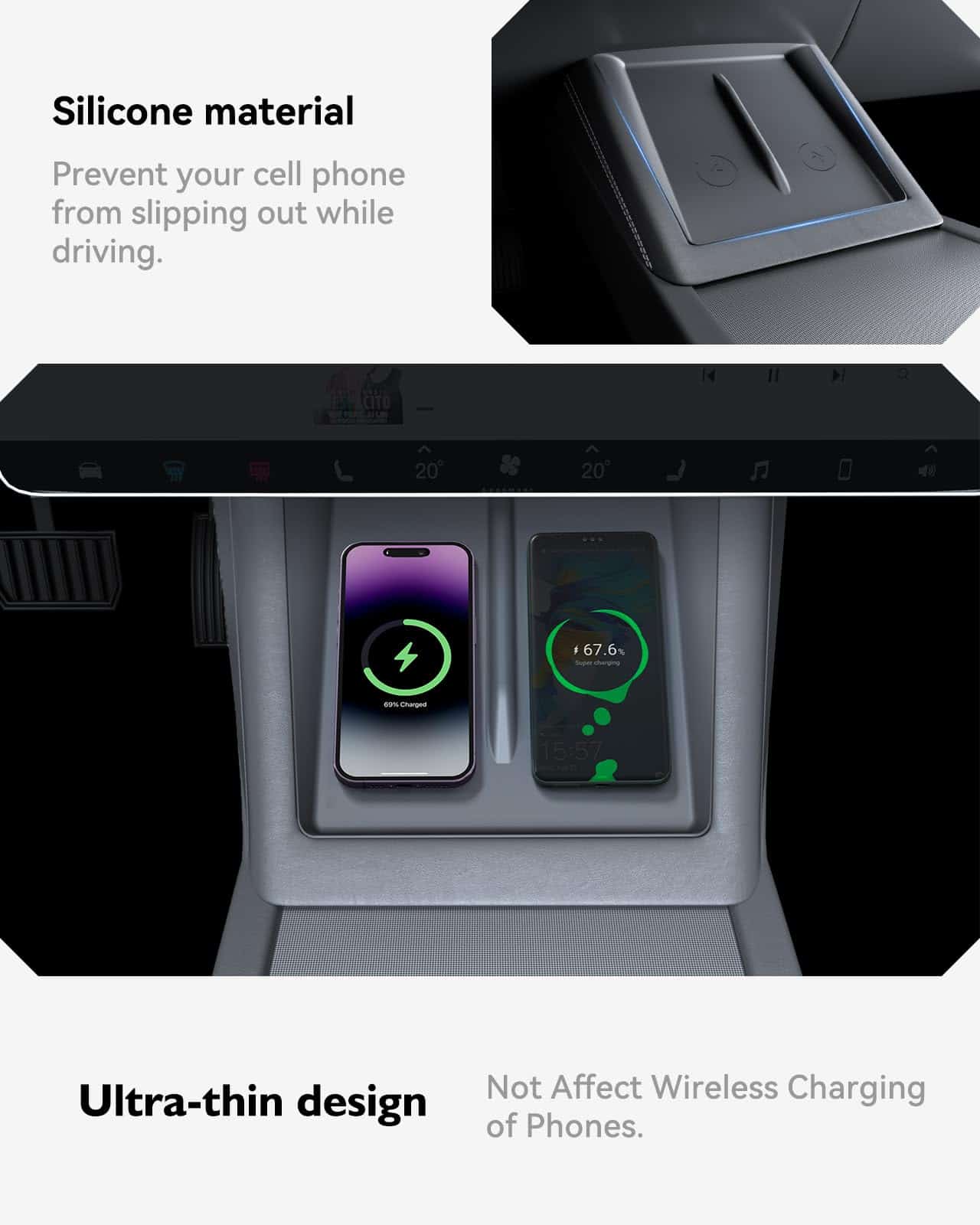 Organizador de consola central SUMK 2025 Upgrade para Tesla - Imagen 7