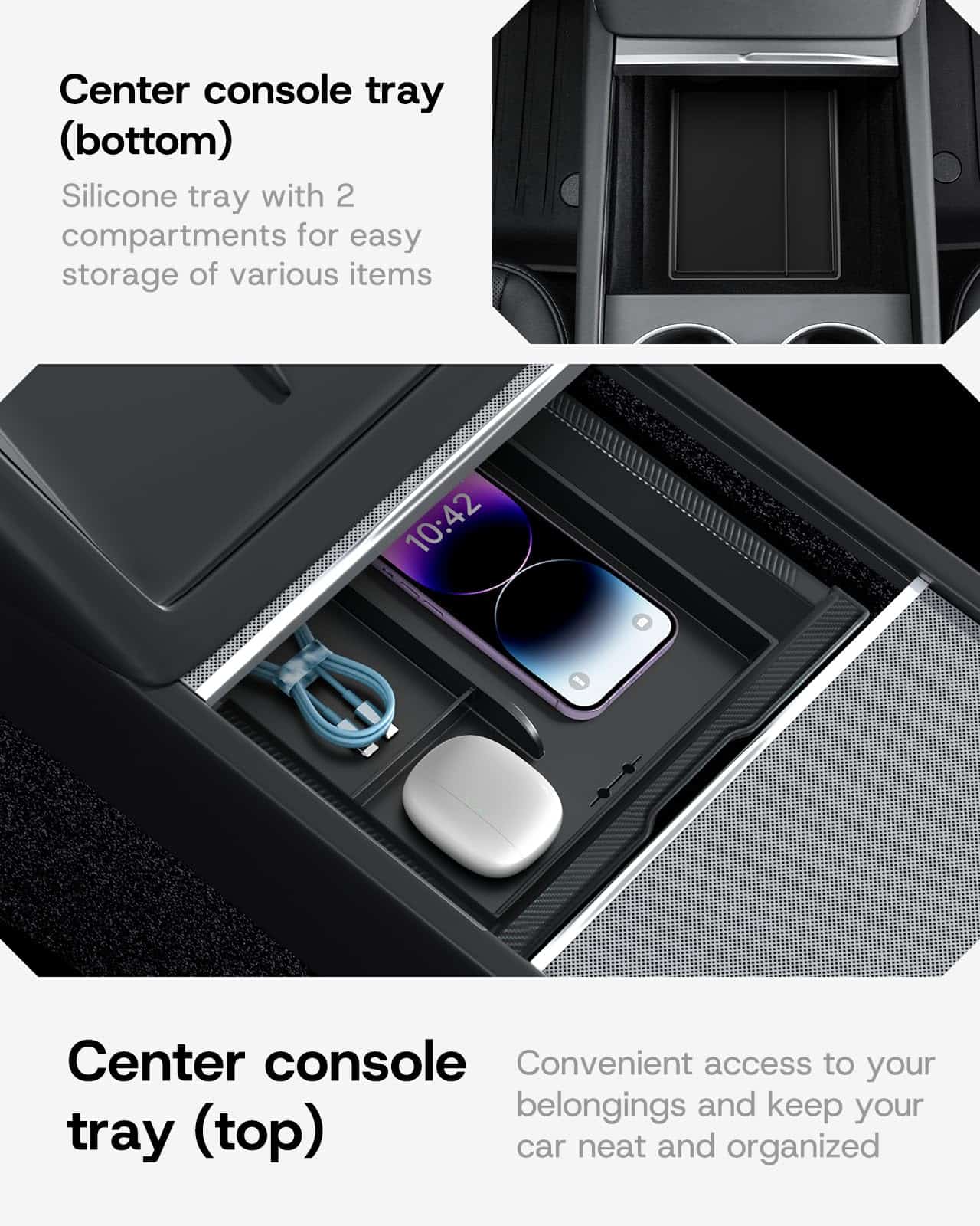 Organizador de consola central SUMK 2025 Upgrade para Tesla - Imagen 4