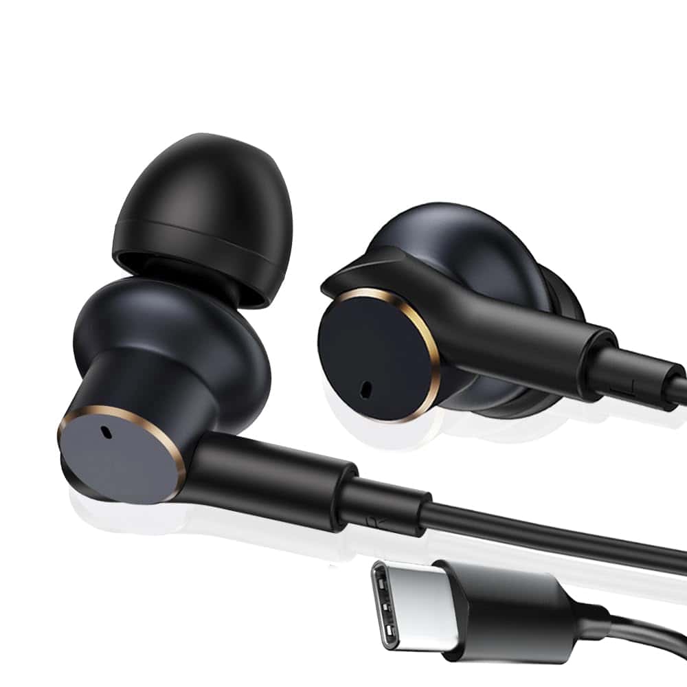 Auriculares con cable USB C BACKWIN con Cuatro Altavoces,