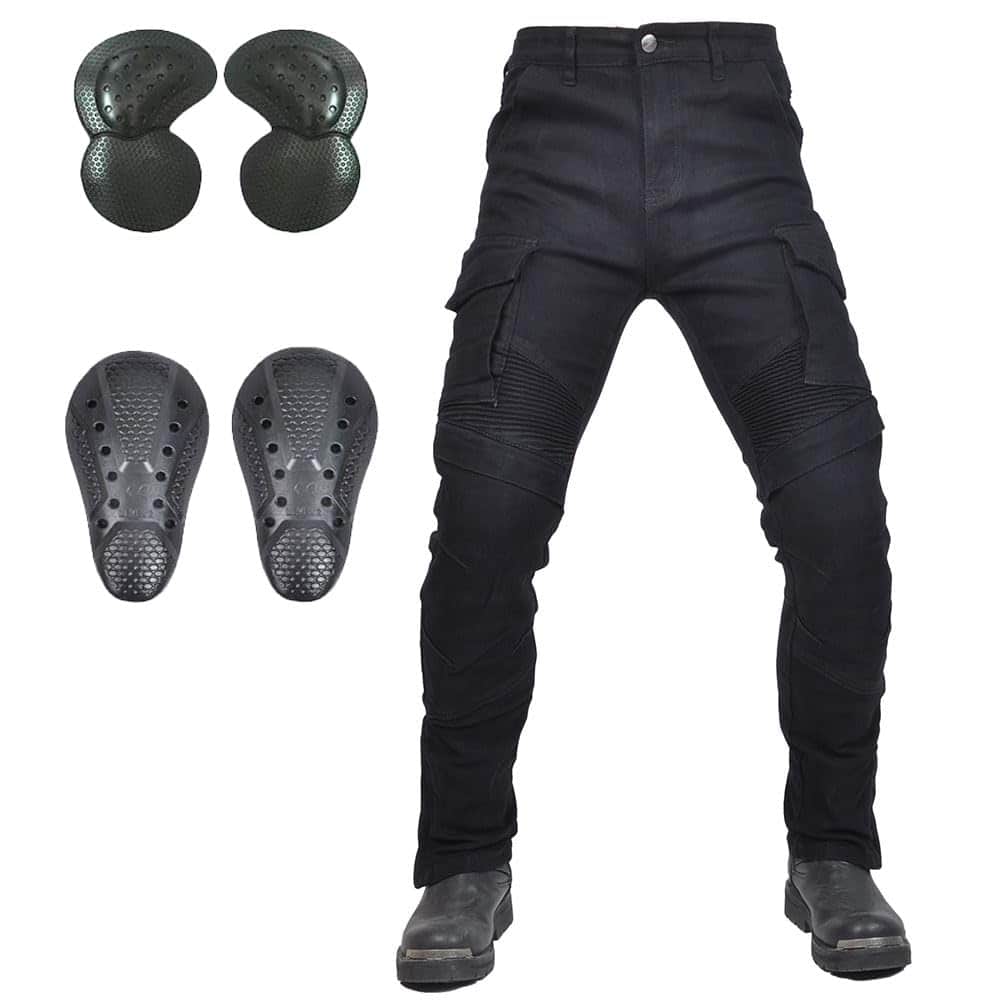 Pantalones de Moto para Hombre Denim Jeans con Protección y