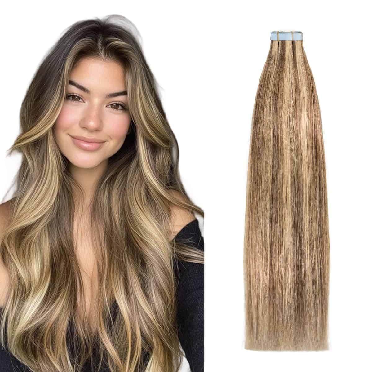 Extensiones de Cabello Tape in Human Hair, 14 Pulgadas