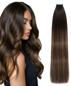 Extensiones de Cabello Tape in de Cabello -Negro Natural a M