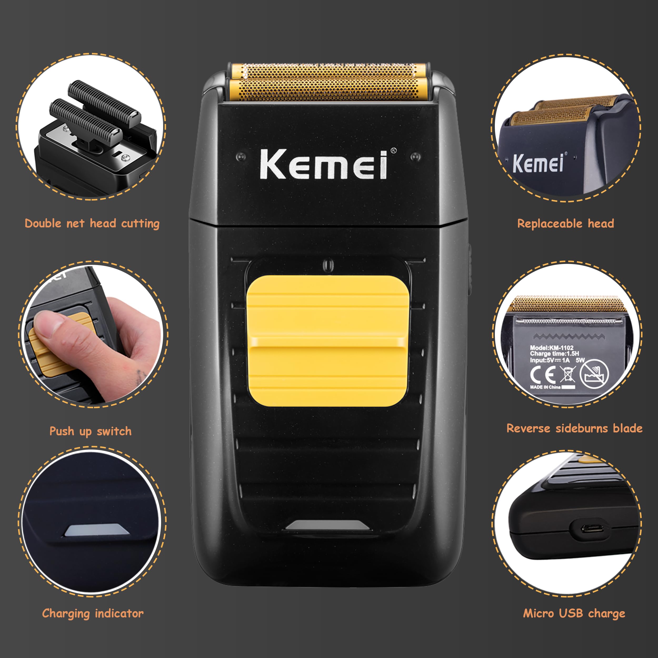 Cortadora de Cabello Profesional KEMEI para Hombres - Imagen 6
