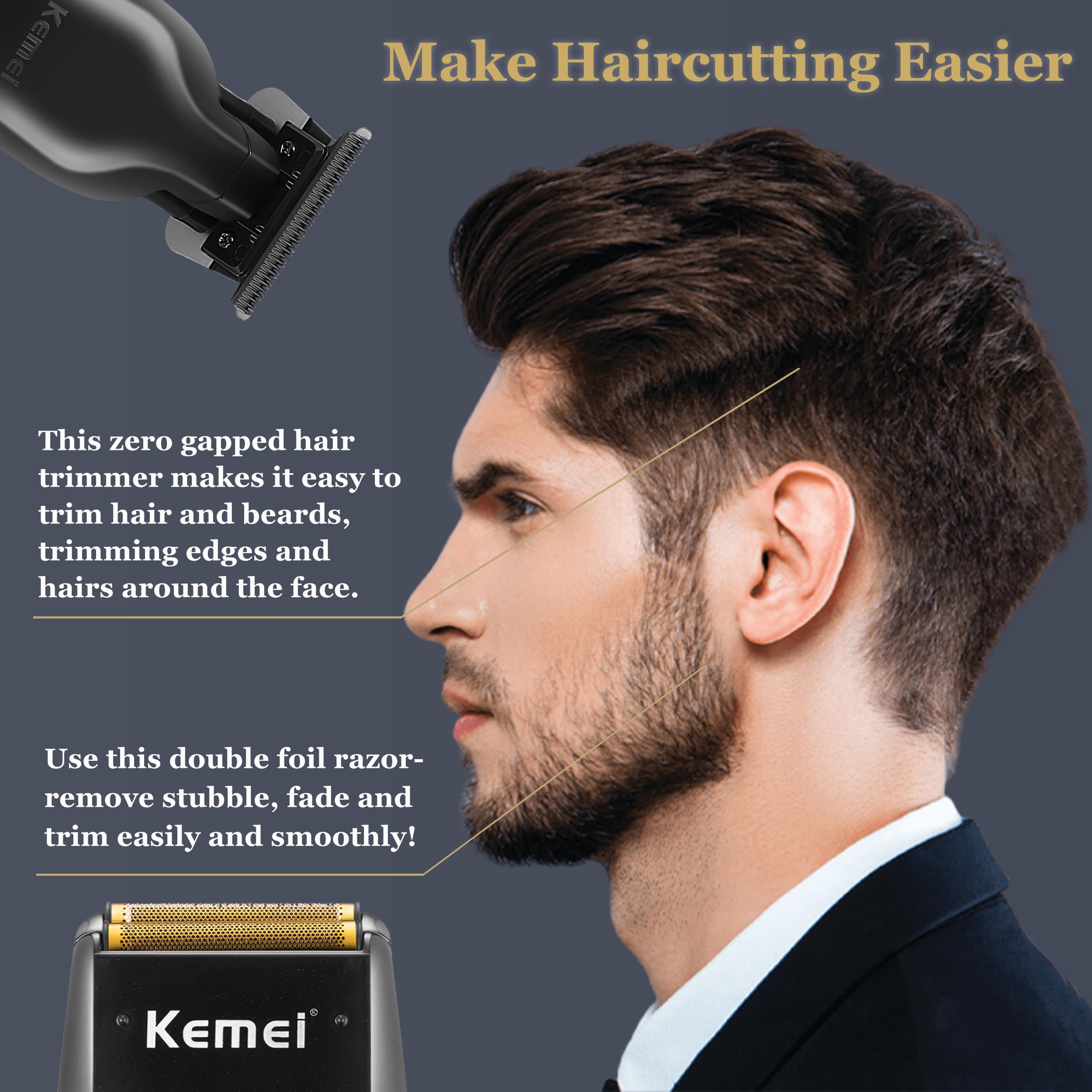 Cortadora de Cabello Profesional KEMEI para Hombres - Imagen 3