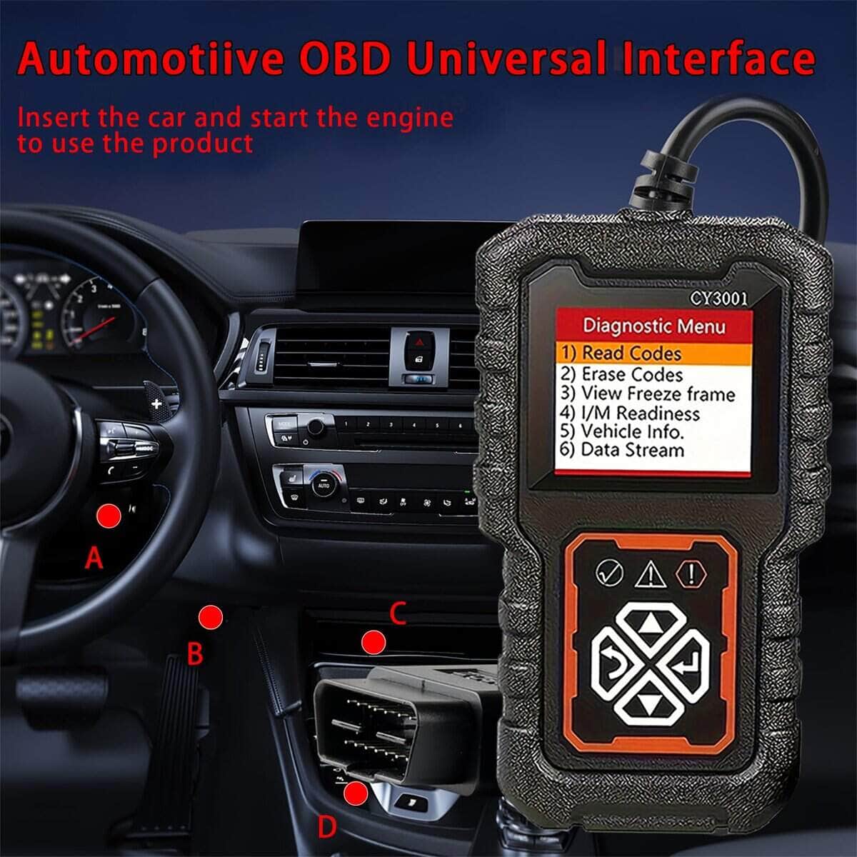 Herramienta de Diagnóstico OBD2 CY3001, Lector de Código, - Imagen 8