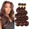 Rizos de Cuerpo Paquetes de Cabello Humano Marrón #4 (14 16