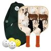 Set de Palas de Pickleball de Cabra de 2, 2 Bolas de