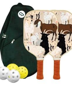 Set de Palas de Pickleball de Cabra de 2, 2 Bolas de