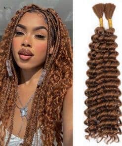 Cabello Trenzado Humano de Onda Profunda 100g 18 Pulgadas