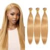 #27 Honey Blonde Bundles Cabello Humano Paquetes Rectos 18