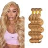 #27 Honey Blonde Bundles Cabello Humano Onda del Cuerpo