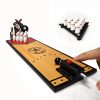Juego de Bolos Miniatura para Escritorio en Negro/Rojo,