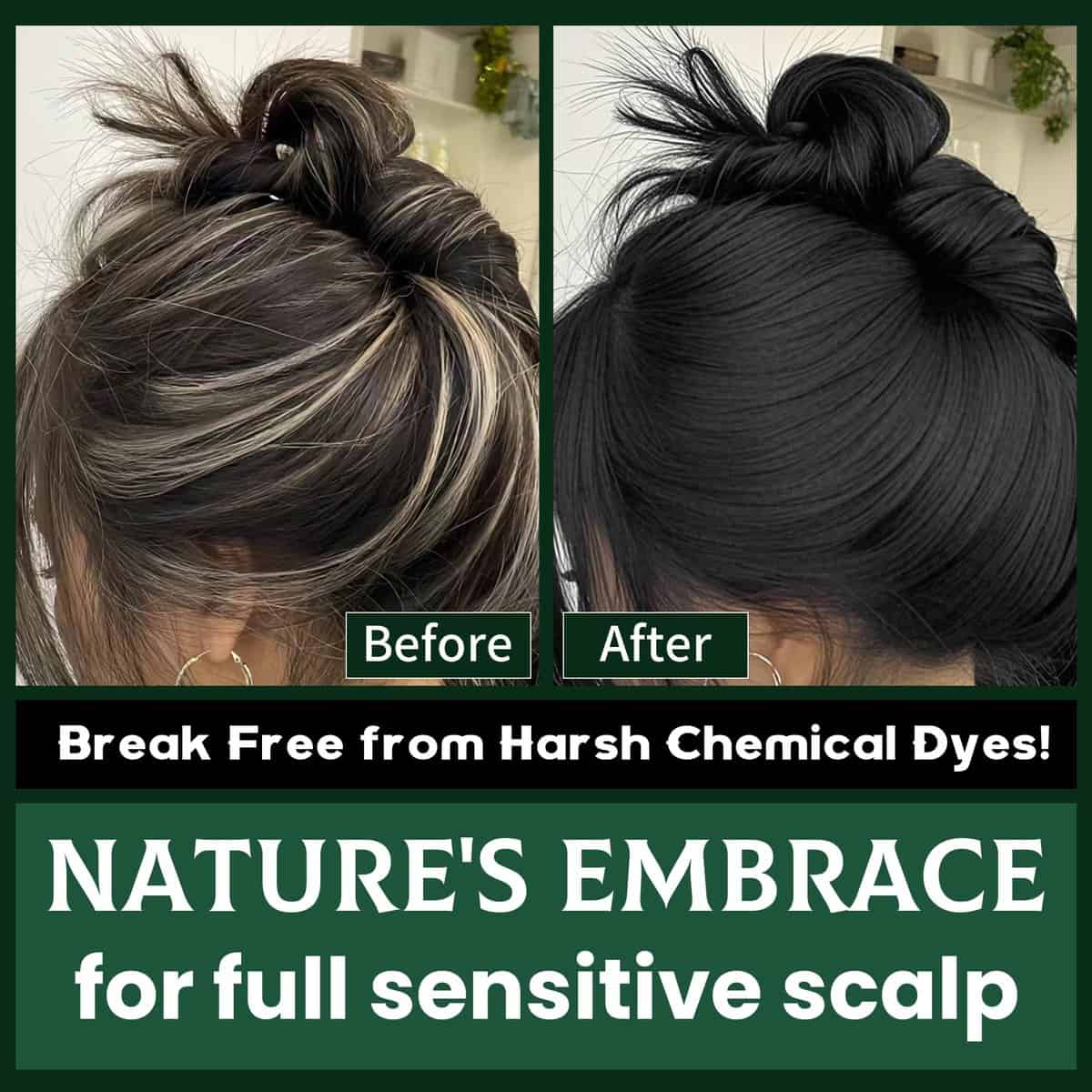 Champú para teñir el cabello TWMINYUE 6 en 1 Fórmula Herbal - Imagen 6