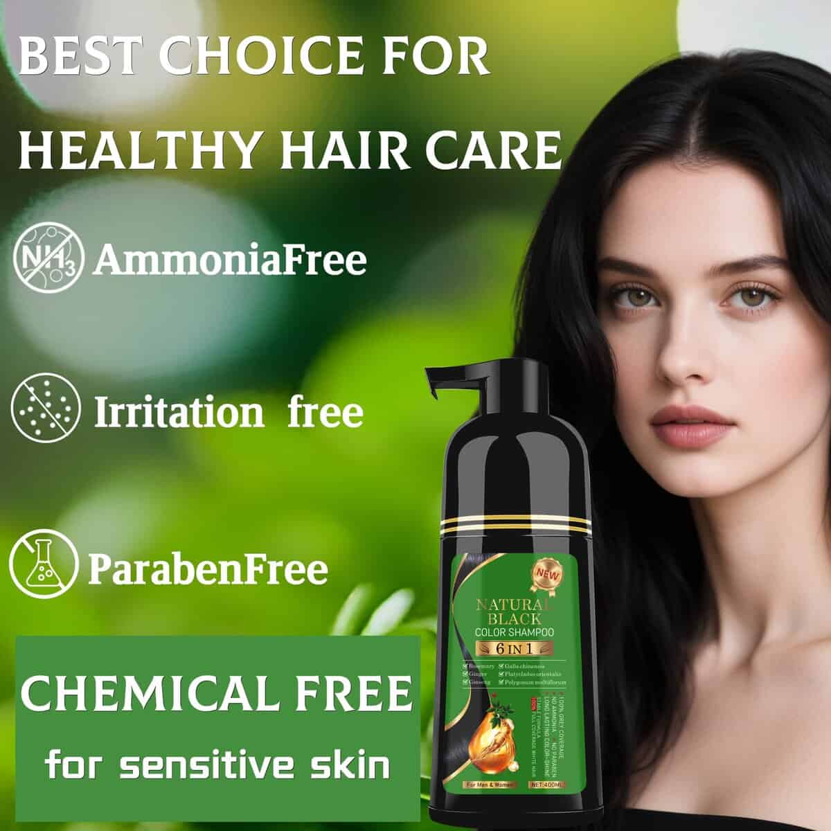Champú para teñir el cabello TWMINYUE 6 en 1 Fórmula Herbal - Imagen 4
