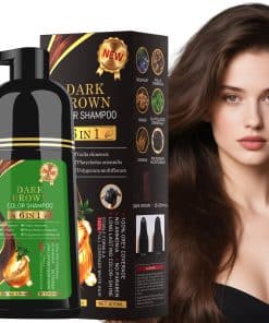 Shampoo para Tinte de Cabello Negro 6-en-1 Fórmula Herbal