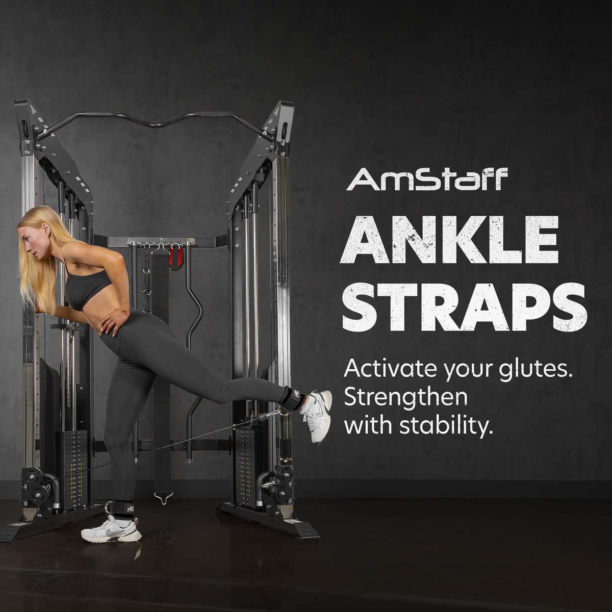 Correas de Tobillo AmStaff Fitness para Máquinas de Cable - - Imagen 3