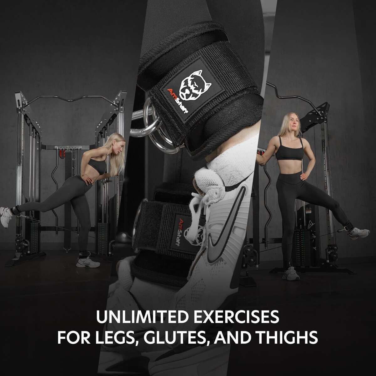 Correas de Tobillo AmStaff Fitness para Máquinas de Cable - - Imagen 8