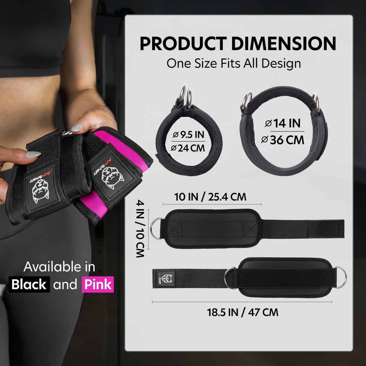 Correas de Tobillo AmStaff Fitness para Máquinas de Cable - - Imagen 6