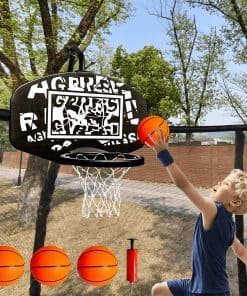 Aro de Baloncesto Ajustable Universal para Trampolín, con 3