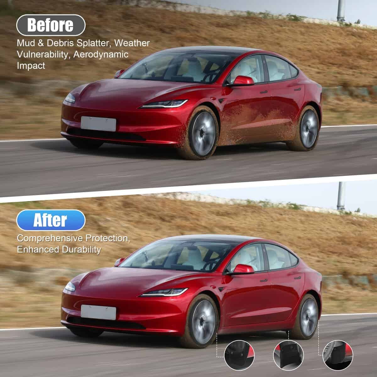 Frani Defensas Integradas Mejoradas Diseñadas para Tesla - Imagen 3
