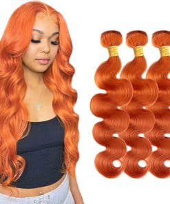 #350 Ginger Orange Paquetes de Cabello Humano Onda del