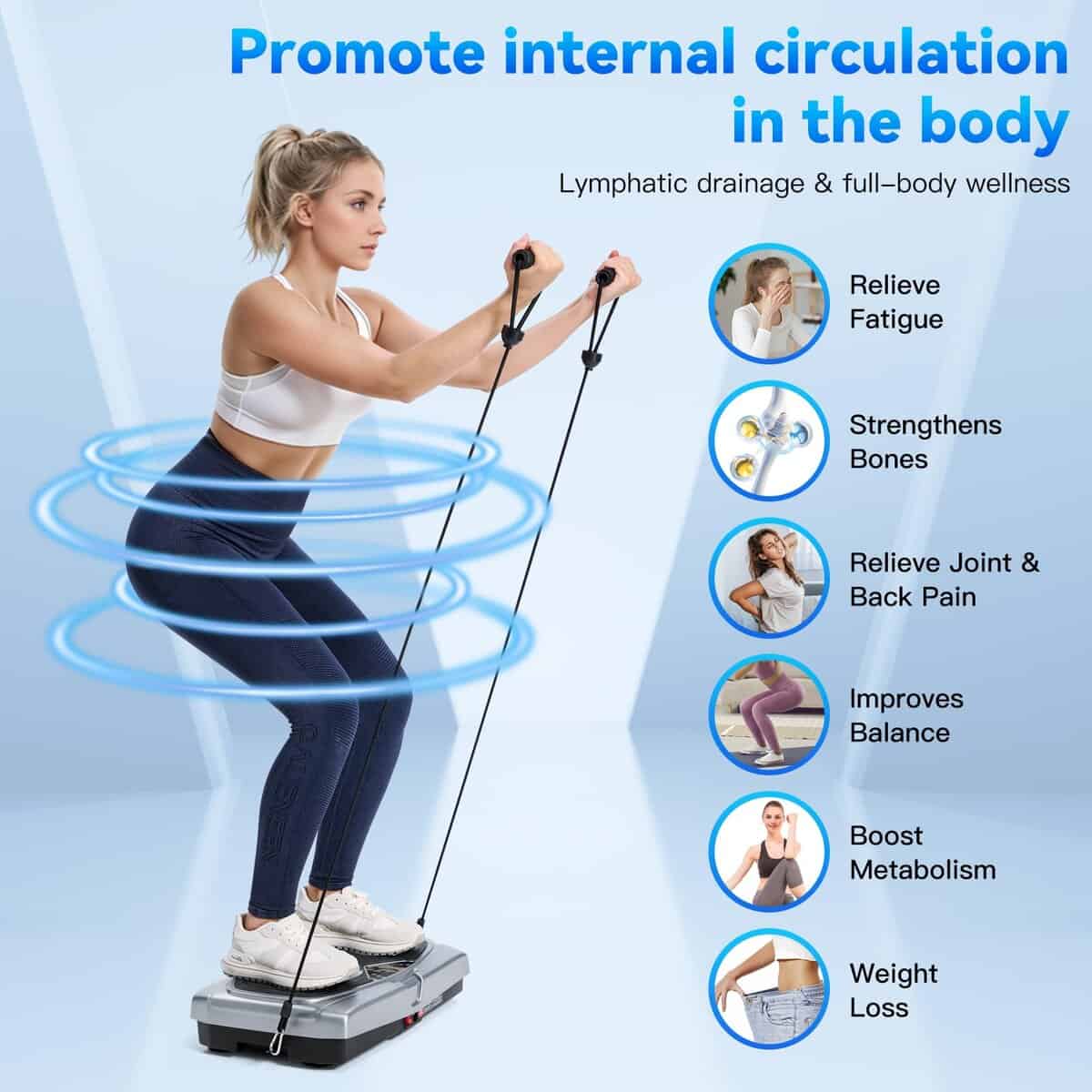 Placa de Vibración, Masajeador de Drenaje Linfático, - Imagen 6