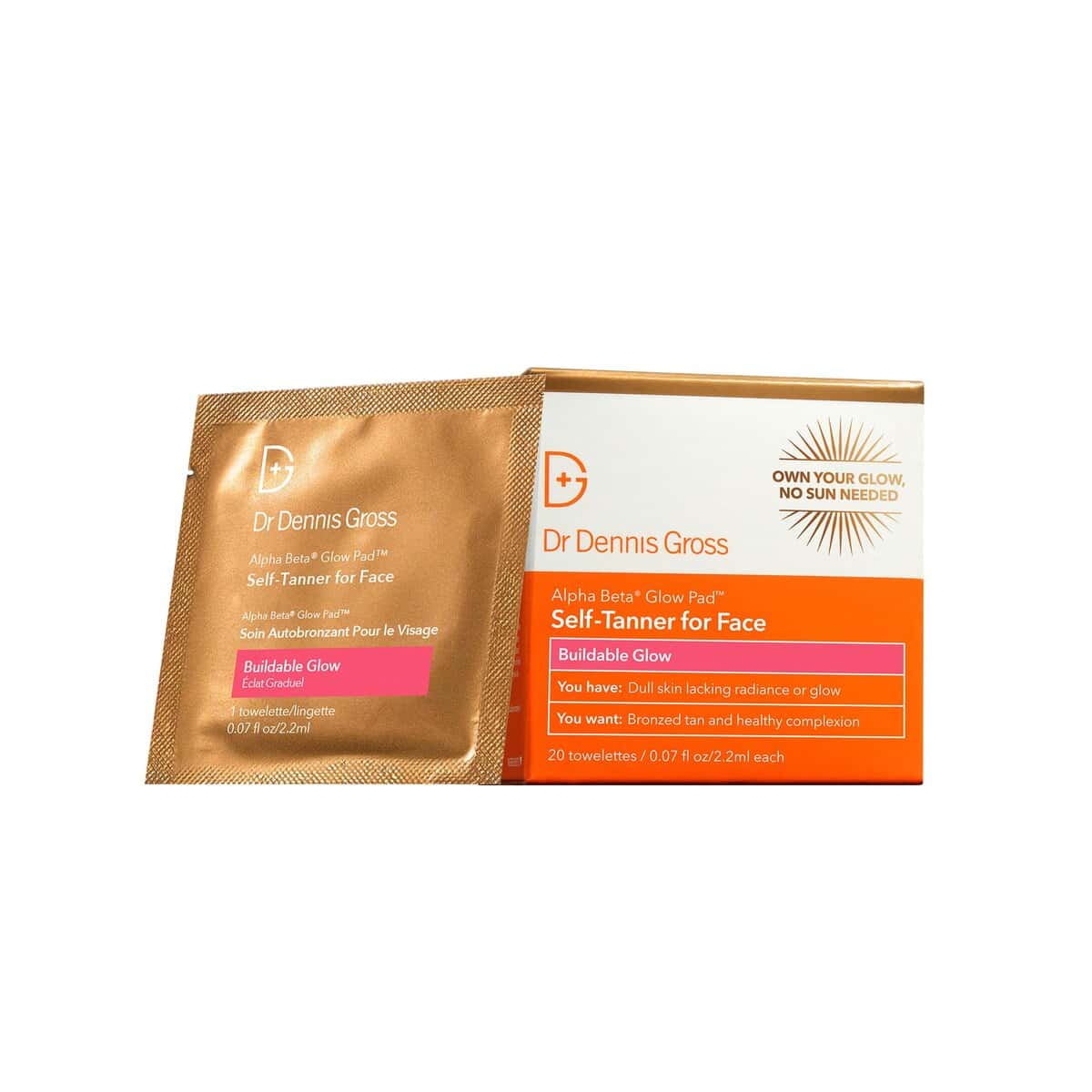 Dr. Dennis Gross Glow Pad Autobronceador para el Rostro –