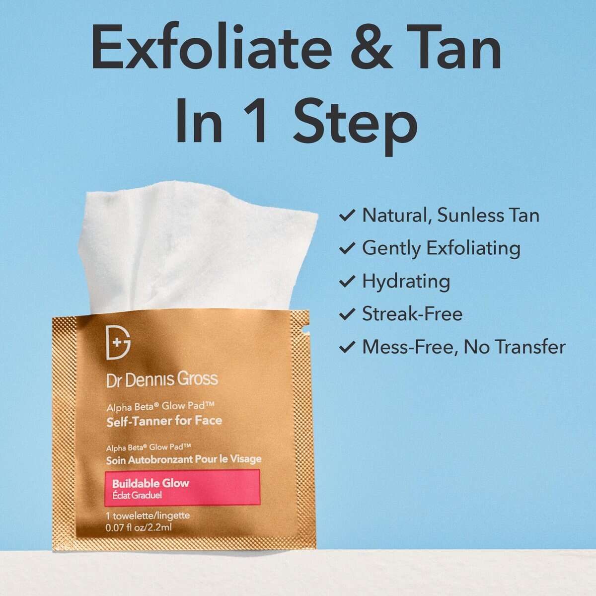 Dr. Dennis Gross Glow Pad Autobronceador para el Rostro – - Imagen 6
