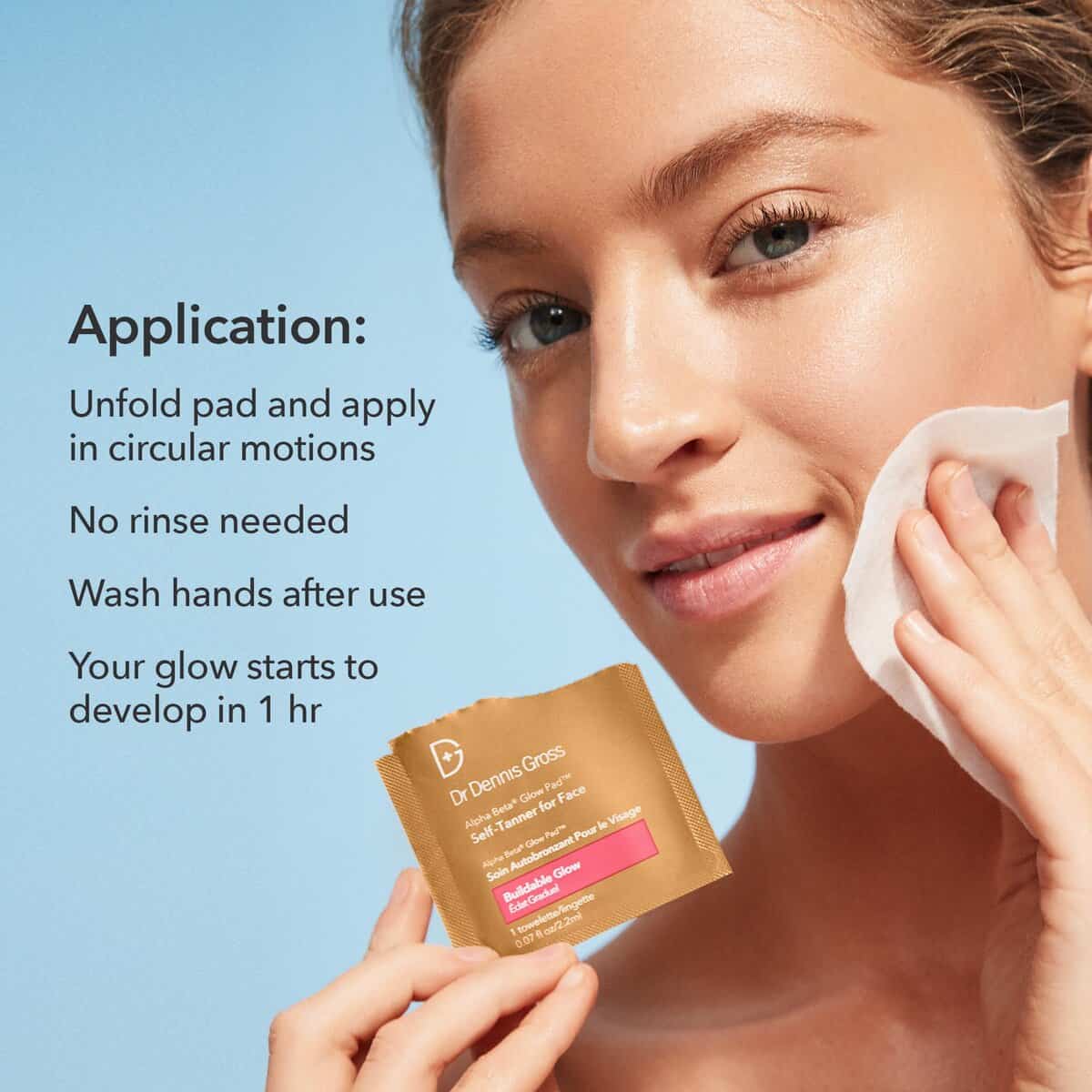 Dr. Dennis Gross Glow Pad Autobronceador para el Rostro – - Imagen 9