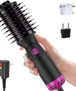 Cepillo Secador de Pelo Mini de Doble Voltaje con Enchufe