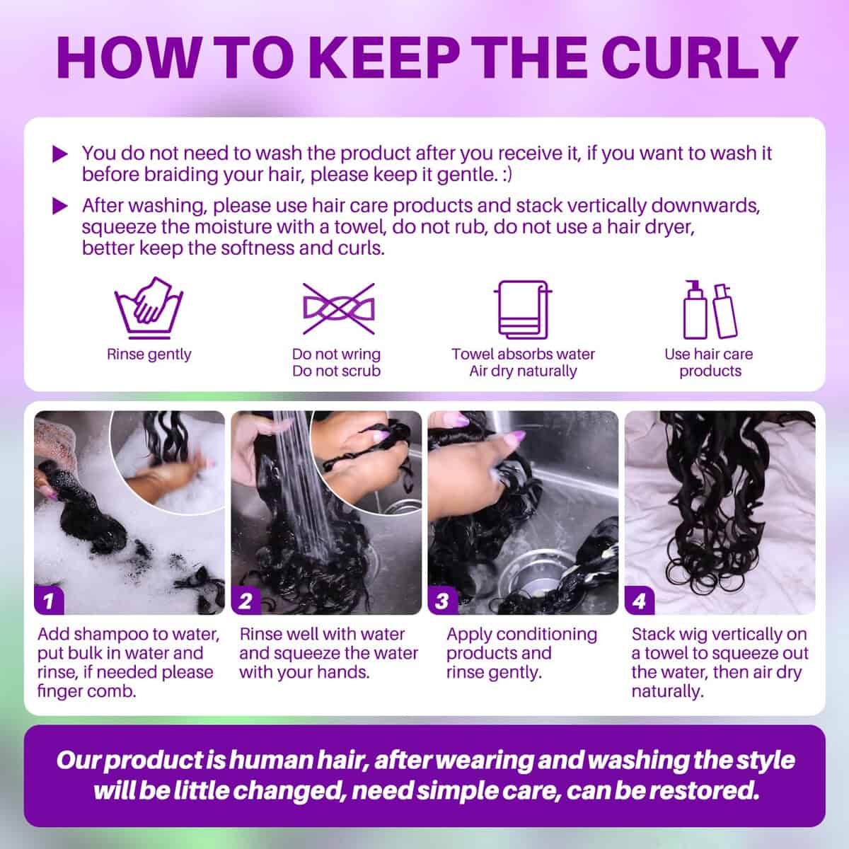 Cabello trenzado humano para trenzas boho, trenzas boho de - Imagen 9