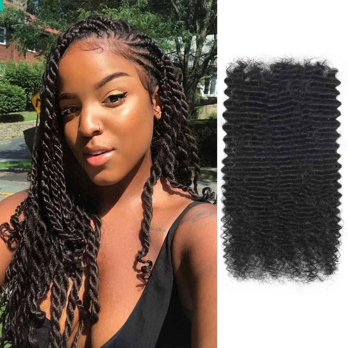 22 Pulgadas Afro Rizos a Granel Cabello Humano 100% 4C