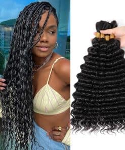 Cabello Para Trenzar Humano 3 Paquetes 150g Onda Profunda