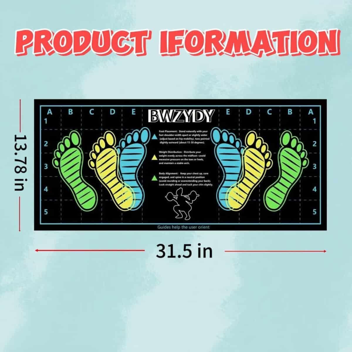 BWZYdy almohadilla premium de sentadillas con posición de - Imagen 5