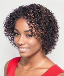 Peluca de Pelo Humano Rizado Corto Velicoo para Mujeres