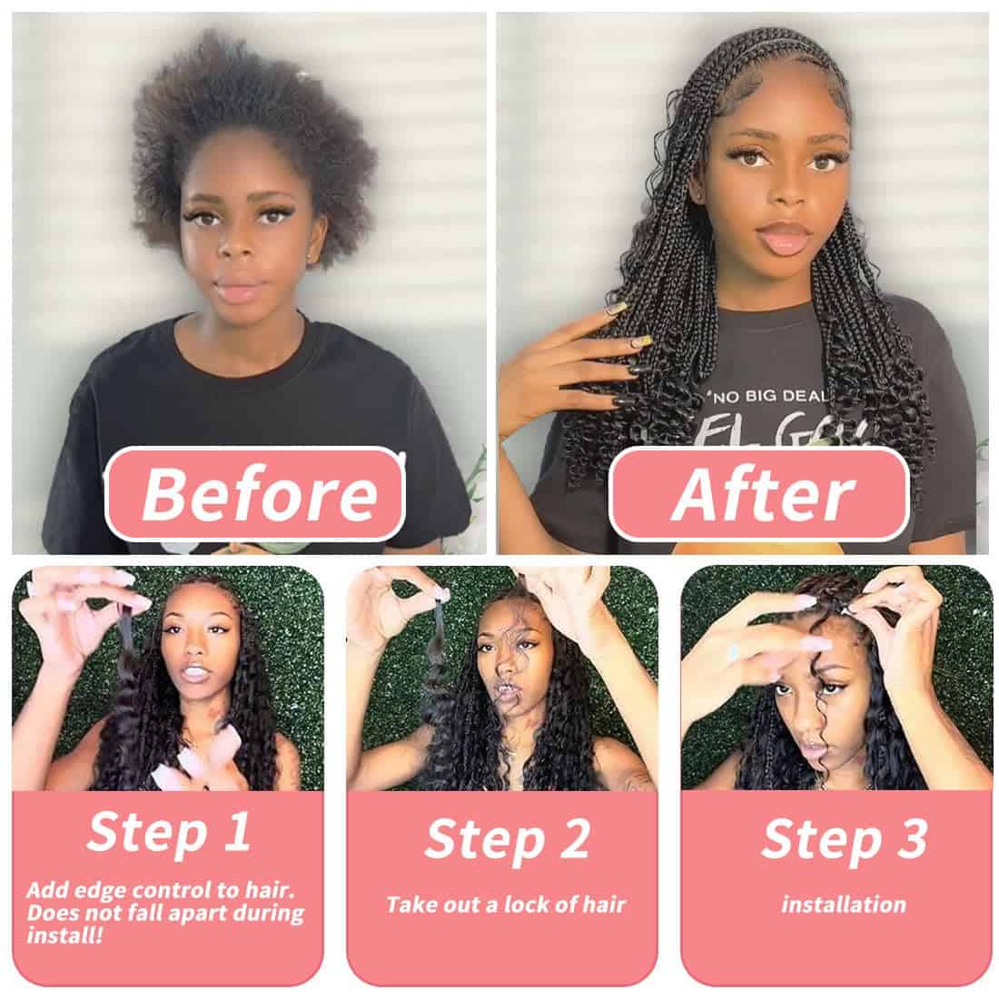 Cabello de Trenzado Humano Color Chocolate Marrón para - Imagen 6