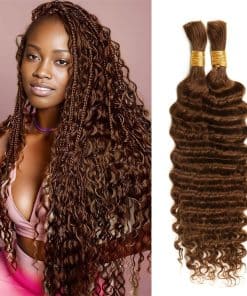 Cabello de Trenzado Humano Color Chocolate Marrón para