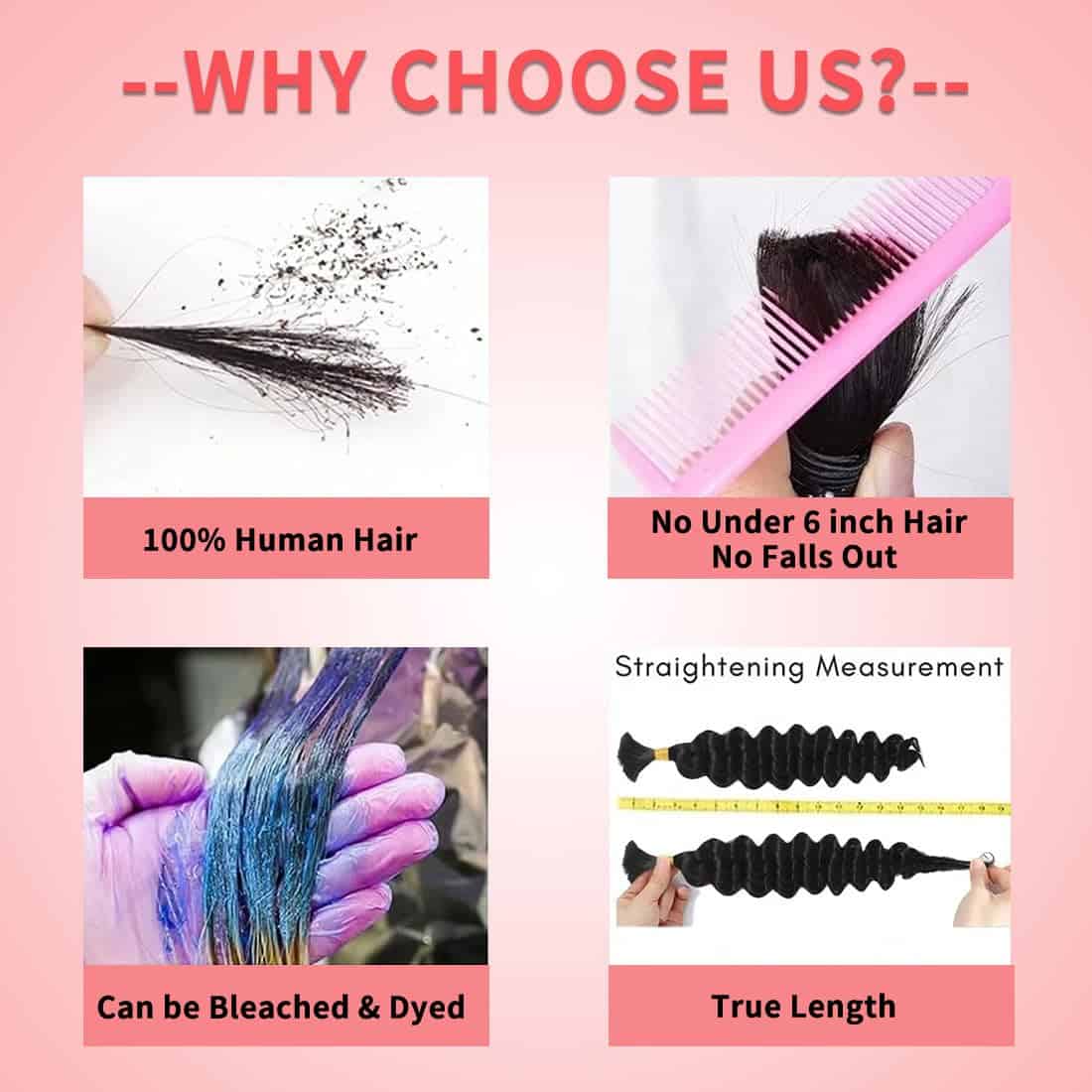 Cabello para Trenzas Humanas para Trenzas Boho 12A Onda - Imagen 8