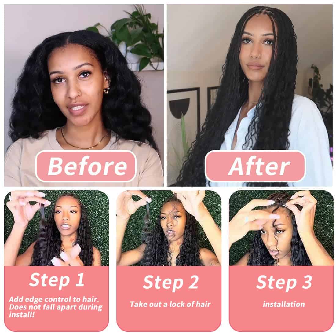 Cabello para Trenzas Humanas para Trenzas Boho 12A Onda - Imagen 6