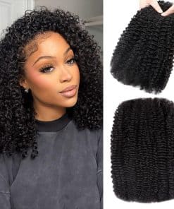 Cabello Humano Afro Kinkys Bulk para Extensiones de