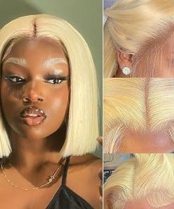 EQ DUOUPA 613 Pelucas de Encaje de Cabello Humano 13x4