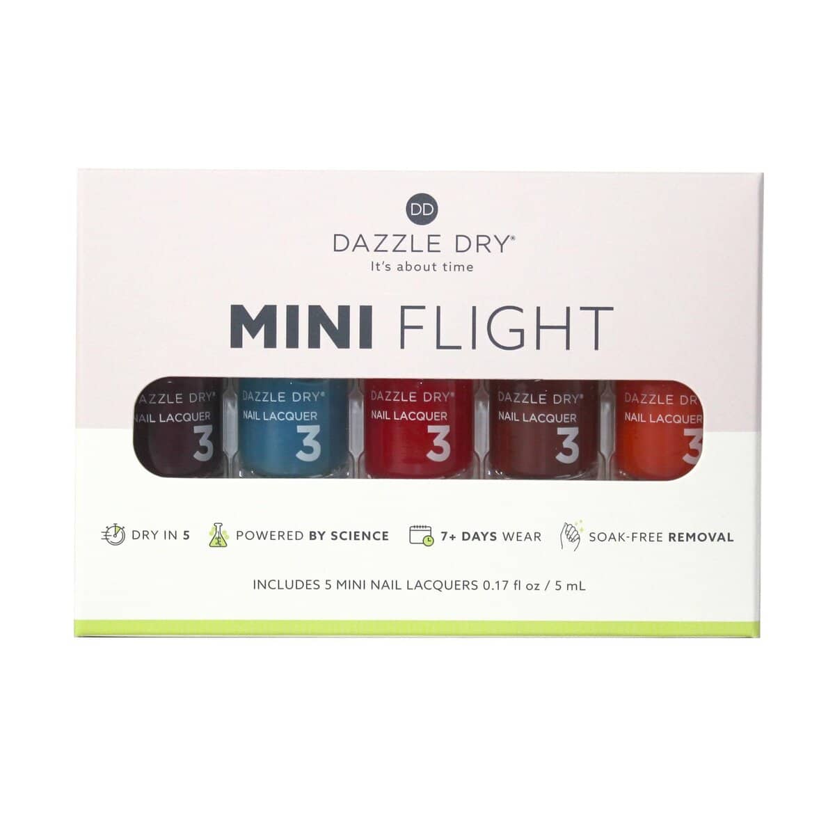 Dazzle Dry Mini Flight - Carnival - 5 Mini Lacquers - Imagen 3