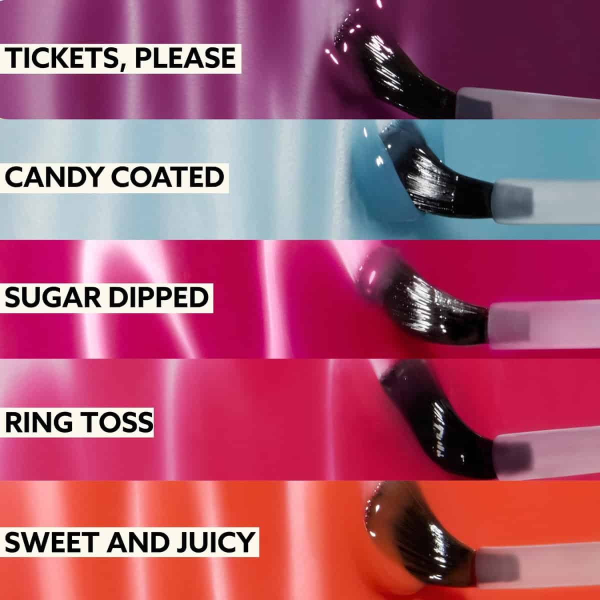 Dazzle Dry Mini Flight - Carnival - 5 Mini Lacquers - Imagen 4