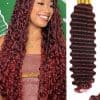 Cabello de Trenzado Humano de Color Borgoña KULYMUWIG 20