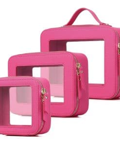 Bolsa de Maquillaje Transparente Pinkmik Resistente al Agua