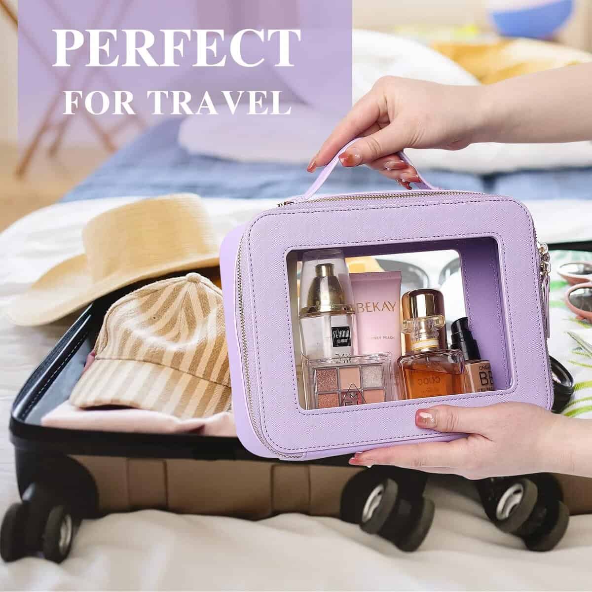 Bolsa de Maquillaje Transparente Pinkmik a -Morado - Imagen 6