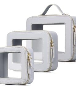 Bolsa de Maquillaje Transparente Pinkmik -Gris